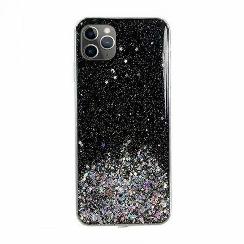 Hurtel Glitter Shining Back Cover Σιλικόνης Μαύρο (iPhone 13 Pro Max)