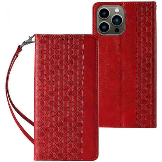 Hurtel Magnet Strap Wallet Δερματίνης Κοκκινο (iPhone 13 Pro Max)
