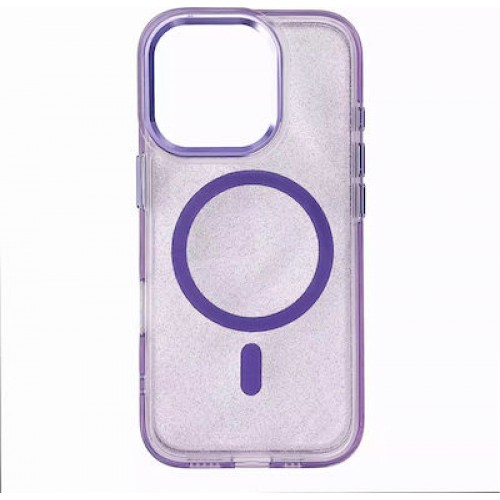 Glitter Case Magsafe Iphone 16 Pro Purple Glitter