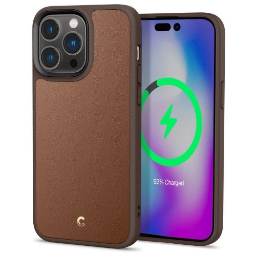 Spigen Cyrill Kajuk Mag Back Cover Δερματίνης / Σιλικόνης Saddle Brown (iPhone 14 Pro Max)