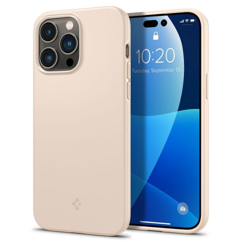 Spigen Thin Fit Back Cover Σιλικόνης Sand Beige (iPhone 14 Pro)