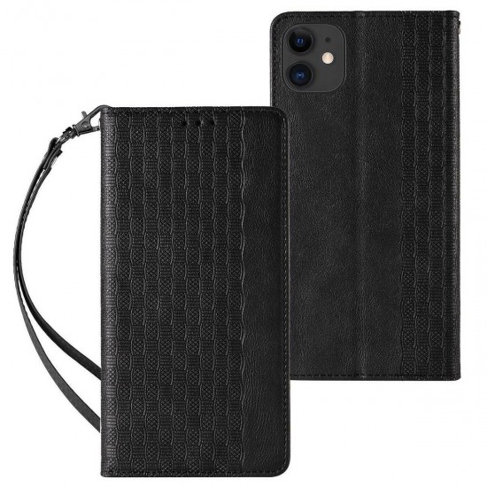 Hurtel Magnet Strap Wallet Δερματίνης Μαυρο (iPhone 14)