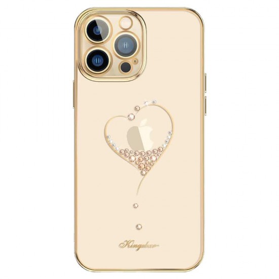 Θήκη Kingxbar Wish Series διακοσμημένη με αυθεντικά κρύσταλλα Swarovski iPhone 13 χρυσό