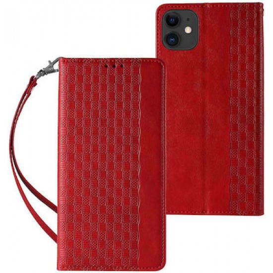 Hurtel Magnet Strap Wallet Δερματίνης Κόκκινο (iPhone 14)
