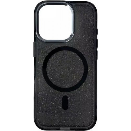 Glitter Case Magsafe Iphone 16 Pro Black Glitter