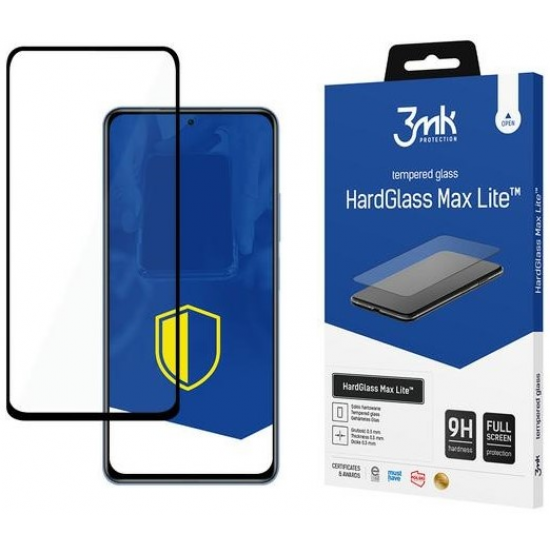 Tempered Glass 3MK HardGlass Max Lite for Xiaomi Poco F3 / Mi 11i 5G black