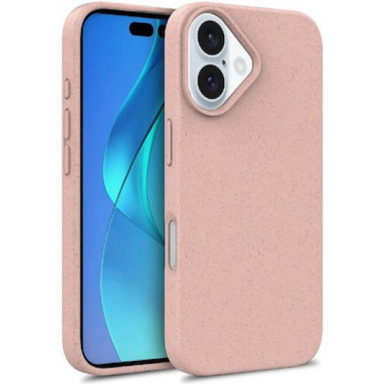 Biodegradable Wheat Case Magsafe Compatible Iphone 16 Plus Pink