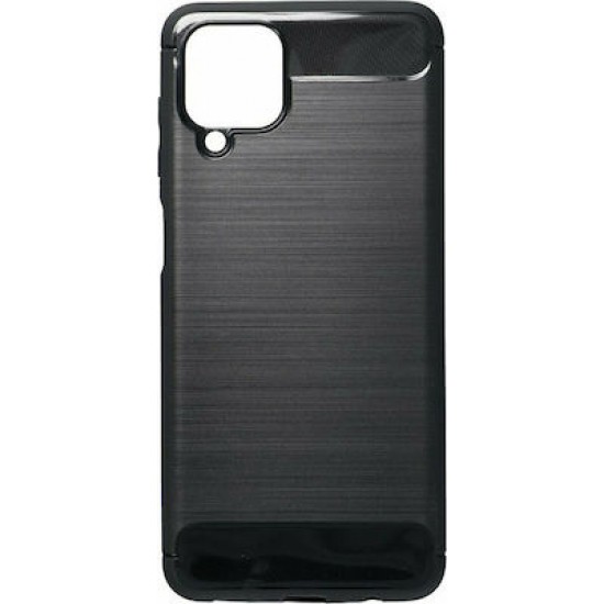 Forcell Carbon Back Cover Σιλικόνης Μαύρο (Galaxy A12)