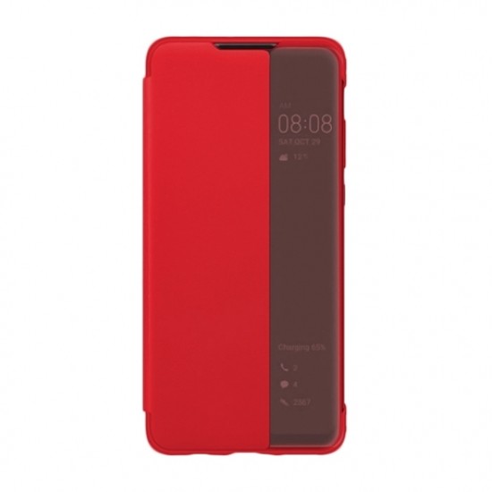 Smart View Flip Cover Library για Samsung A70 Χρώμα: Κόκκινο