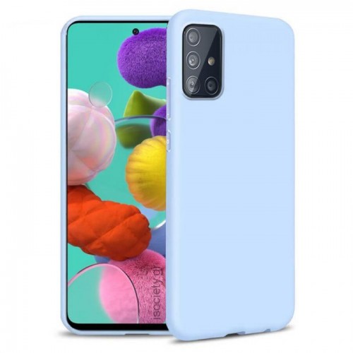 Oem Back Cover Silicone Soft Samsung A71 Γαλάζιο Box
