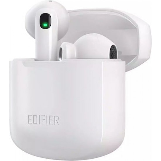 Edifier W200T Mini Earbud Bluetooth Handsfree Ακουστικά με Αντοχή στον Ιδρώτα και Θήκη Φόρτισης Άσπρο 