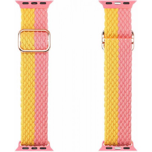 Dux Ducis Mixture Λουράκι Υφασμάτινο Pink Yellow (Apple Watch 42/44/45mm)