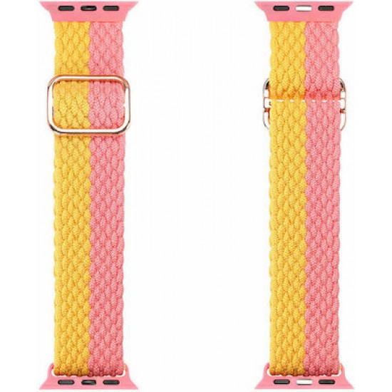 Dux Ducis Mixture Λουράκι Υφασμάτινο Pink Yellow (Apple Watch 38/40/41mm)