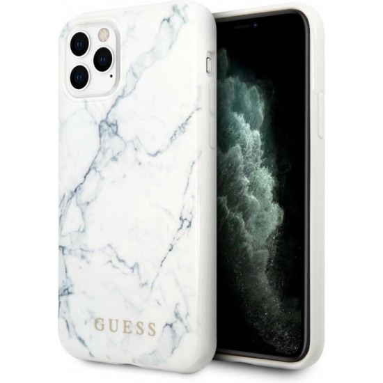 Guess Back Cover Σιλικόνης Λευκό (iPhone 11 Pro)