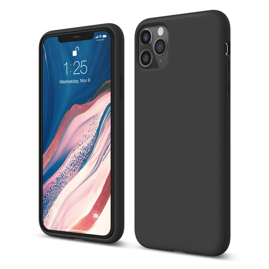 Silicone Case for iPhone 11 Pro Max - Μαύρη 