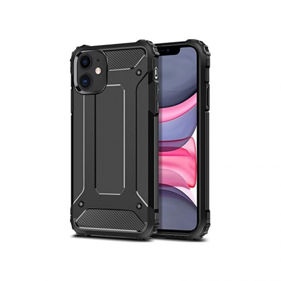 Hybrid Armor Case Rugged Cover (iPhone 12 Pro Max) Μαυρο