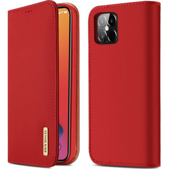 Dux Ducis Wish Wallet Δερμάτινο Κόκκινο (iPhone 12 Pro Max)
