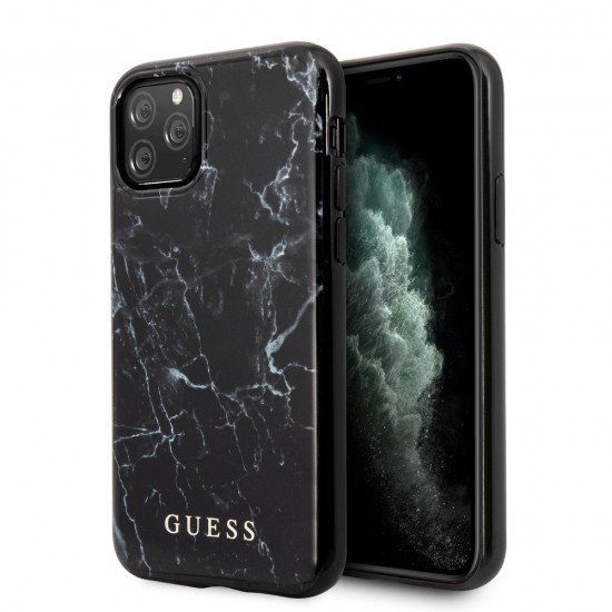 Guess Back Cover Σιλικόνης Μαύρο (iPhone 11 Pro)