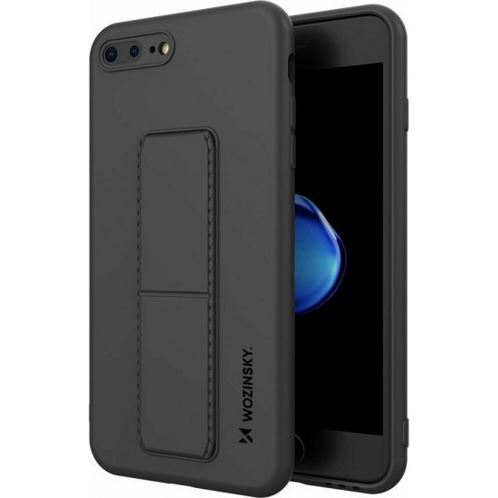 Wozinsky Kickstand Flexible Back Cover Σιλικόνης Μαύρο (iPhone 8/7 Plus)