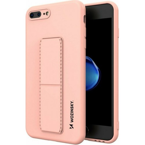 Wozinsky Kickstand Flexible Back Cover Σιλικόνης Ροζ (iPhone 8/7 Plus)