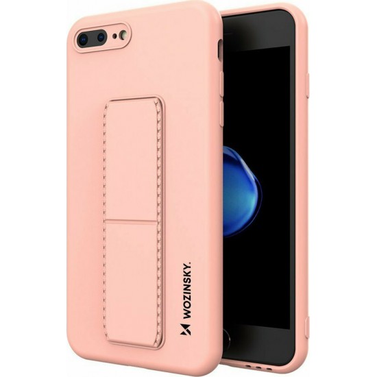 Wozinsky Kickstand Flexible Back Cover Σιλικόνης Ροζ (iPhone 8/7 Plus)