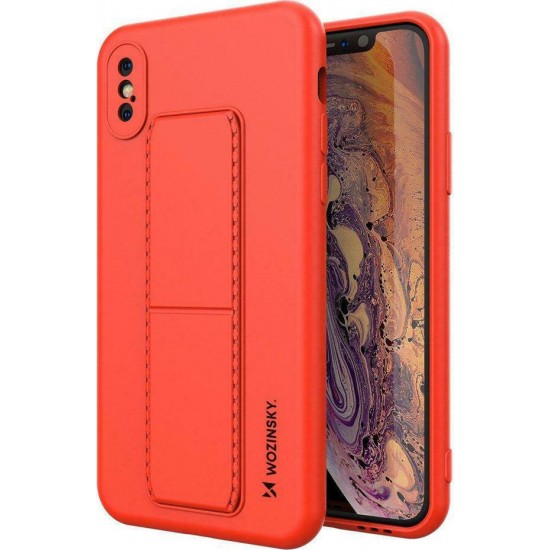 Wozinsky Kickstand Flexible Back Cover Σιλικόνης Κόκκινο (iPhone X / Xs)