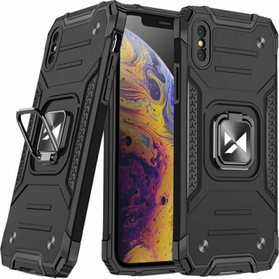 Wozinsky Ring Armor Back Cover Συνθετική Ανθεκτική Μαύρο (iPhone X / Xs)