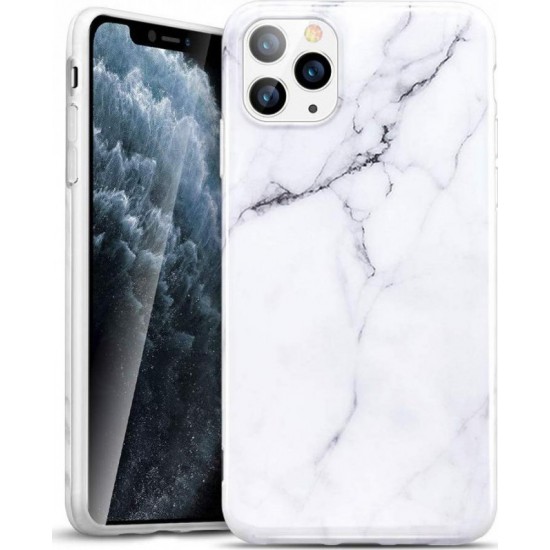 Wozinsky Marble Back Cover Σιλικόνης Λευκό (iPhone 11 Pro)