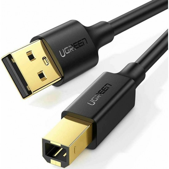 Ugreen USB 2.0 Cable USB-A male - USB-B male Μαύρο 3m