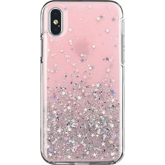 Wozinsky Star Glitter Back Cover Σιλικόνης Ροζ (iPhone XS Max)