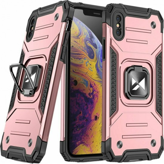 Wozinsky Ring Armor Back Cover Συνθετική Ανθεκτική Ροζ (iPhone X / Xs)