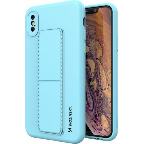 Wozinsky Kickstand Flexible Back Cover Σιλικόνης Light Blue (iPhone X / Xs)