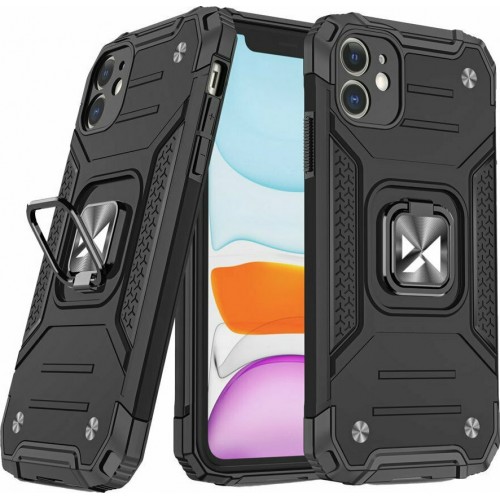 Wozinsky Ring Armor Back Cover Συνθετική Ανθεκτική Μαύρο (iPhone 11)