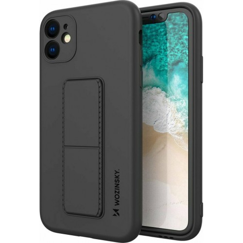 Wozinsky Kickstand Flexible Back Cover Σιλικόνης Μαύρο (iPhone 11)