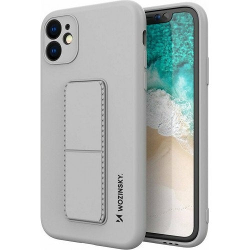 Wozinsky Kickstand Flexible Back Cover Σιλικόνης Γκρι (iPhone 11)