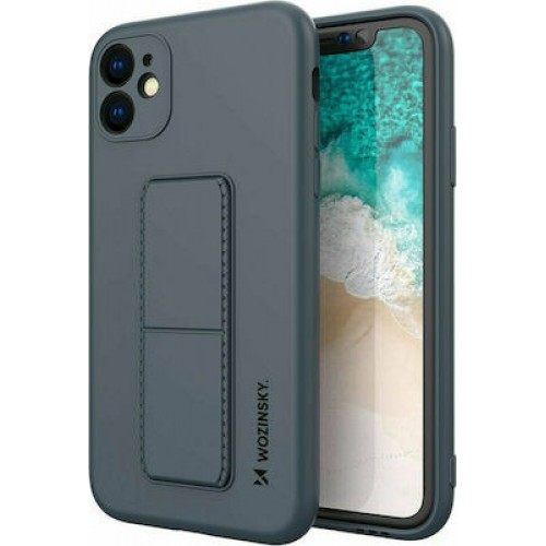Wozinsky Kickstand Flexible Back Cover Σιλικόνης Navy Μπλε (iPhone 11)