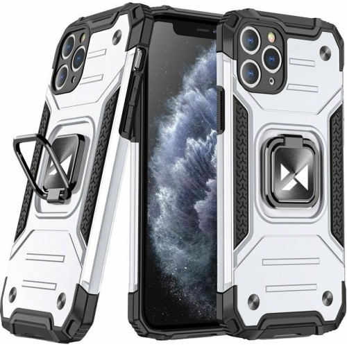 Wozinsky Ring Armor Back Cover Συνθετική Ανθεκτική Ασημί (iPhone 11 Pro)