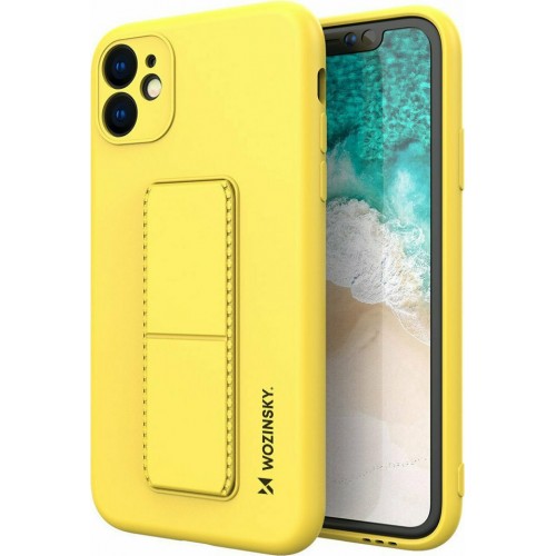 Wozinsky Kickstand Flexible Back Cover Σιλικόνης Κίτρινο (iPhone 11)