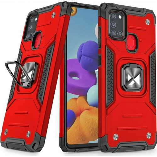 Wozinsky Ring Armor Back Cover Πλαστικό Ανθεκτική Κόκκινο (Galaxy A21s)