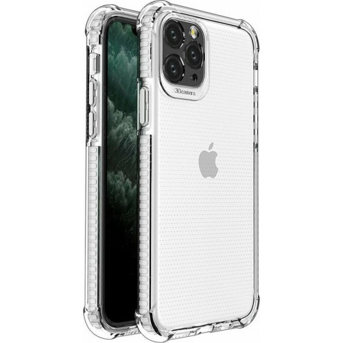 Hurtel Spring Armor Back Cover Σιλικόνης Ανθεκτική Λευκό (iPhone 11 Pro)