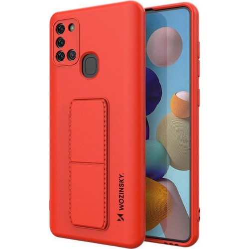 Wozinsky Kickstand Flexible Back Cover Σιλικόνης Κόκκινο (Galaxy A21s)