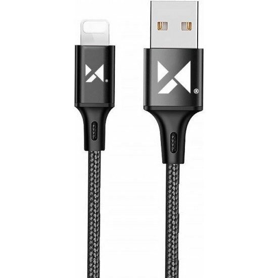 Wozinsky Braided USB to Lightning Cable Μαύρο 2m (WUC-L2B)