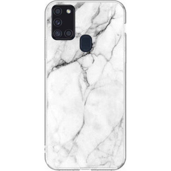 Wozinsky Marble Back Cover Σιλικόνης Λευκό (Galaxy A21s)