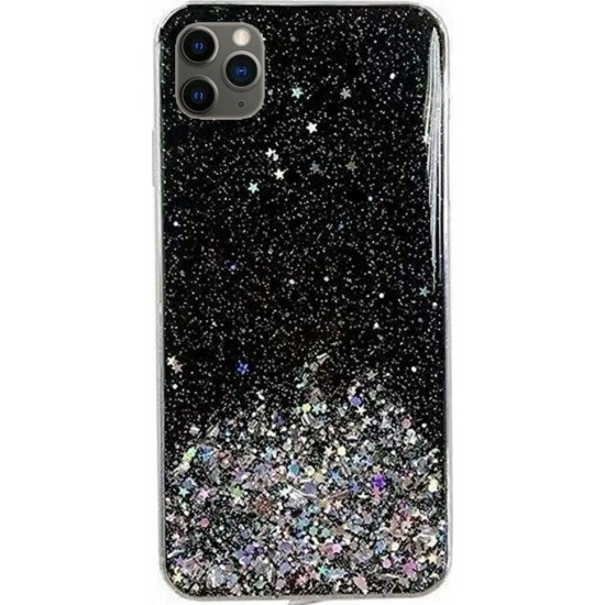 Wozinsky Star Glitter Back Cover Σιλικόνη Μαύρο (iPhone 11 Pro)