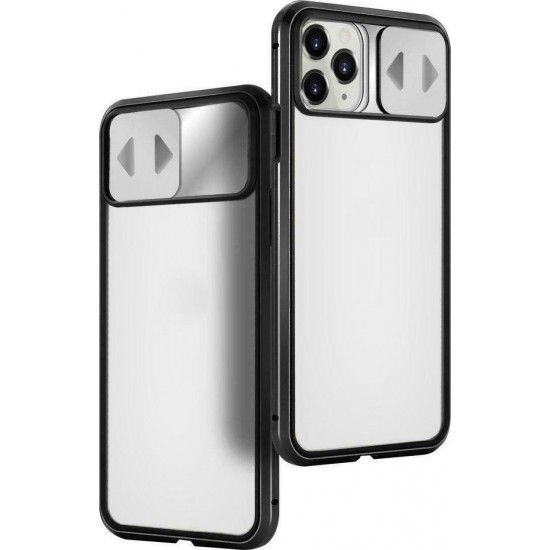Wozinsky Magnetic Full Cover Case with Camera Slider Clear / Black (iPhone 11 Pro Max)