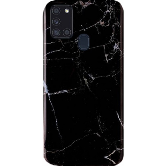 Wozinsky Marble Back Cover Σιλικόνης Μαύρο (Galaxy A21s)