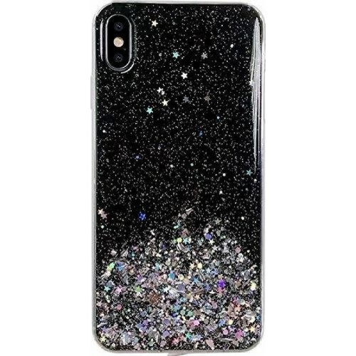 Wozinsky Star Glitter Back Cover Σιλικόνης Μαύρο (iPhone XS Max)