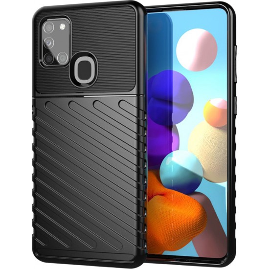 Hurtel Thunder Back Cover Πλαστικό Μαύρο (Galaxy A21s)