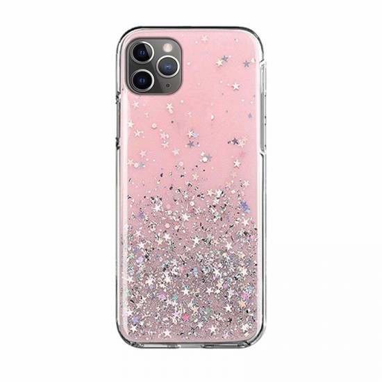 Wozinsky Star Glitter Back Cover Σιλικόνης Ροζ (iPhone 11 Pro Max)