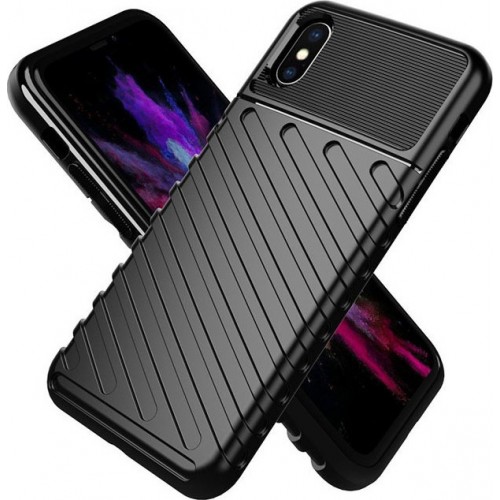Hurtel Thunder Back Cover Πλαστικό Μαύρο (iPhone X/Xs)